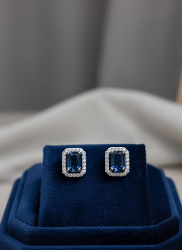925 Silver Blue Gleam Earrings